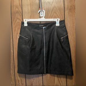 TOPSHOP Leather Skirt